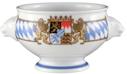 Seltmann Weiden 001.455849 Löwenkopfterrine 0,50 L, Blau/Weiß/Gelb/Rot