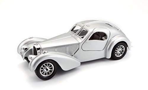 Bburago 22092 – Modellbil 1:24 Bugatti Atlantic, silver, fordon