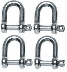 D Shackles 4 x 8mm Galvanised M8 x 640 Handy Straps