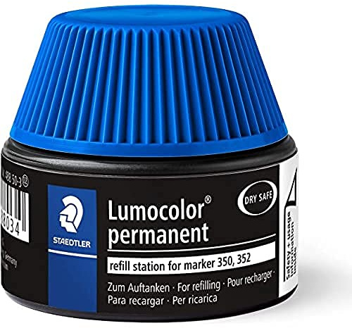 STAEDTLER Lumocolor 488 50 Nachfüllstation – Blau, 30 ml | Refill-Station für Permanent Marker 350 & 352 – sauberes Nachfüllen – Art.-Nr. 488 50-3