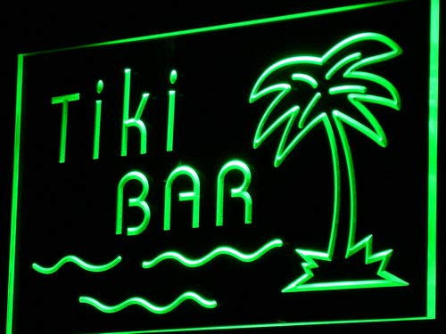 ADVPRO Cartel Luminoso i787-g Tiki Bar Palm Tree Island Display New Light Sign