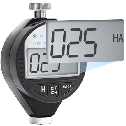 Durometer Tester Shore A Hardness Tester, Rubber Tire Durometer Gauge 0~100HA Digital Hardness Meter with Large LCD Display