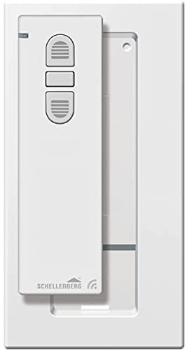 Schellenberg 20021 Interruttore senza fili per motore tapparelle elettriche e tende da sole, 868,4 MHz, bianco, 1 canale - per il controllo remoto di fino a 5 prodotti radio