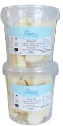 Palm Oil 1kg (2x500g POTS) Certified Organic - RSPO Certified Sustainable - 100% Pure