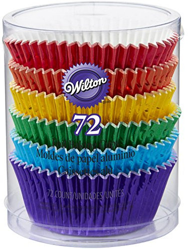 Wilton Primary Rainbow Colours Baking Cases, Standard, pack of 72