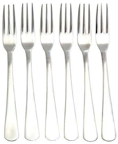 Norpro Acier Inoxydable Hors D'Oeuvre fourchettes à Dessert, Argent, Lot de 6
