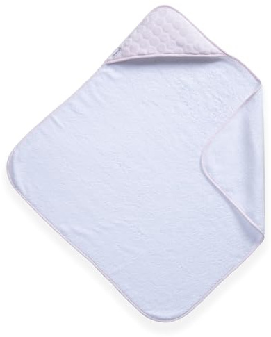 Clair de Lune Marshmallow Hooded Towel (White and Pink)