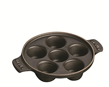 STAUB Poêlon en Fonte pour Escargots, Rond, Ø 14 cm, Noir, X