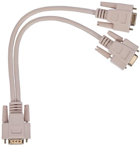 InLine 20586 Cavo VGA, Sub-D 15Pin Maschio a 2X VGA Sub-D 15Pin Femmina, 0.1 m, Sdoppiatore, Beige