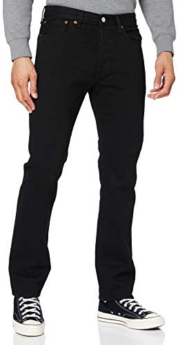 Levi's Uomo 501 Original Fit Jeans, Stonewashed Black, 31W / 30L