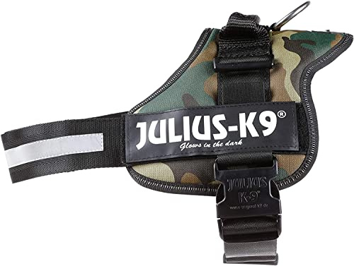 162M-1 Julius K9® Powergeschirr mit Logofeld Größe 1 Brustumfang: 65 - 80 cm Farbe: tarn/camouflage - K-9 Hundegeschirr Geschirr Einsatzgeschirr