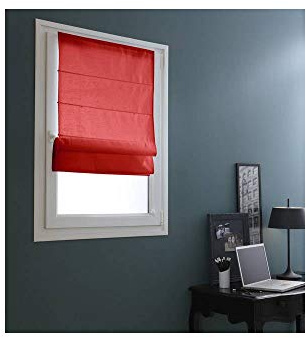 MADECOSTORE Estor barco Tamizante, tejido, rojo, 87 x 150 cm
