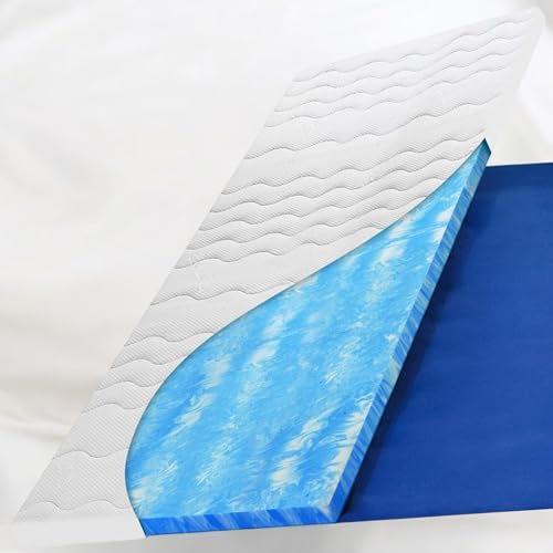 DaMi Gelschaum Topper, Matratzentopper 10cm hoch, Matratzenauflage für Allergiker geeignet, Atmungsaktiv & Ohne Kuhlenbildung, für Bett Bed Boxspringbett Couch, Auflage Bettauflage 200x200 cm