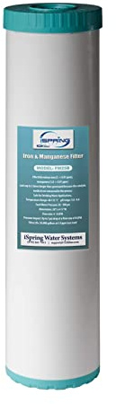 iSpring FM25B järn mangan reducerar hela huset vattenfilter ersättningspatron, 11,5 cm x 50,8 cm