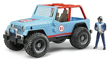 Bruder Jeep Cross Country Racer Vehicle with Driver Blue
