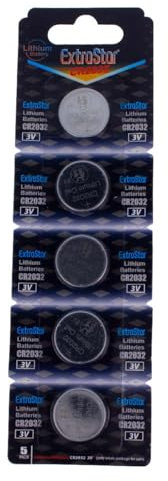 5 BATTERIE A BOTTONE CR2032 LITIO 3 V PILE CR 2032
