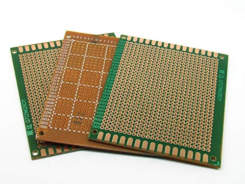 POPESQ® 3 Stk./pcs. x LOCHRASTERPLATINE STRIP BOARD mit/with SOLDER MASK Leiterplatte Platinen PCB 70 mm x 90 mm #A729