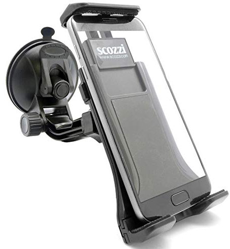 scozzi Handyhalterung Auto Saugnapf Autoscheibe Scheibe KFZ Handy Halterung Halter universal zB kompatibel mit Samsung S25 S24 S23 A56 A55 A36 A26 für iPhone 17 16 15 14 13 FE Plus Ultra Lite Pro