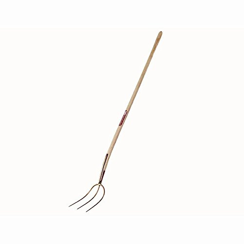 Fourche à saupoudrer 3 dents 26 x 20 cm 135 cm Manche en E, vernis or