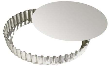 GOBEL - Tourtière ronde cannelée - Fond mobile - Fer blanc - Matériau recyclable - Ø 26 cm