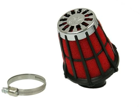 Malossi Racing - Filtro dell'aria a griglia 38 mm, colore: Rosso/Nero