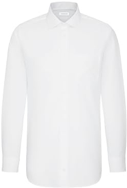 Seidensticker Herren-Hemd mit Kragen, klassischer Schnitt, langärmlig Gr. XX-Large, Blanc - WeiÃY (01 weiÃY)