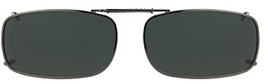 Solar Shield Clip-on Polarized Sunglasses Size 50 Rec 15 Black Full Frame New