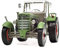 Schuco 450904400 450904400-Hürlimann D-200S m.Kabine 1:32, Modellauto, Modellfahrzeug, grün