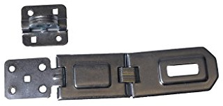 Merriway® BH01781 Heavy Duty Hardened Steel Double Hinged Hasp and Staple, 155mm (6.2 inch)