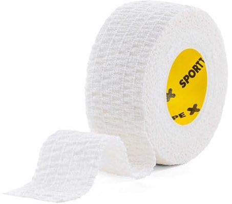 SPORTTAPE Elastic Adhesive Bandage 2.5cm x 4.5m – Tearable EAB for Thumb, Hand & Finger Support | Rowing, Weightlifting & Golf Grip Tape | Toe Taping & First Aid Strapping – Single Roll