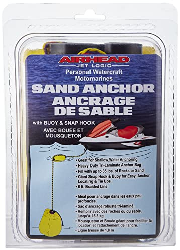 Airhead PWC | Shallow Water Sand Anchor, Yellow, 8.5 x 6 x 4 (Length x Width x Height)