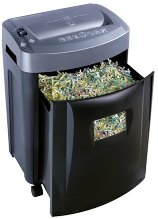Swordfish 1000XC 10 Sheet Cross-Cut Paper/Document Shredder with 20 Litre Slide-Out Bin [45009], Black