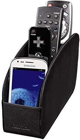 Hama Support de télécommande Major (pour 4 télécommandes au maximum, également pour rangement de lunettes, smartphones, contrôleurs, clés USB, porte-télécommande) Noir