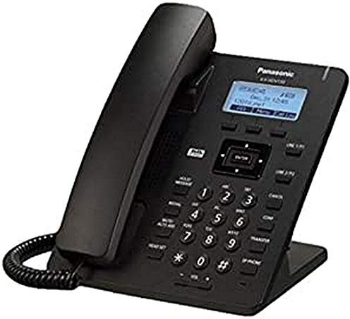 Panasonic KX-HDV130 - Teléfono IP (Negro, Terminal con conexión por Cable, LCD, 132 x 64 Pixeles, 5,84 cm (2.3), 2 líneas) [versión importada]