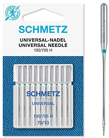 SCHMETZ | 10 Agujas para máquinas de coser | Universal | 130/705 H | Grosor 70/10