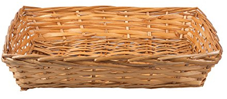 5 x Honey Natural Wicker Bread Basket Storage Hamper DisplayTray