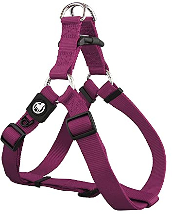 DDOXX Nylon Step-In Hundegeschirr - Verstellbare Brust Welpengeschirr für alle Größen - S (Lila)