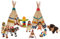 TOYS pure Indianerlager, 4 Biegepuppen