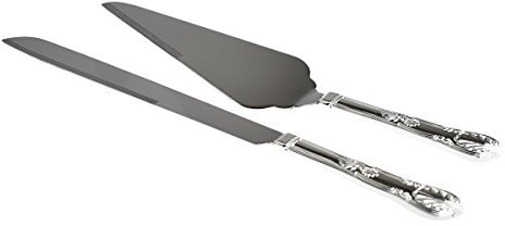 Cake Knife & Slice Set in Beautiful White Silk Lined Gift Box (XX080099)