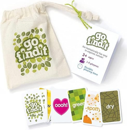 gofindit too The original outdoor nature scavenger hunt card game for kids and families Age 3+ Travel pocket game (Original)