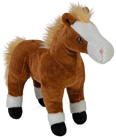Wild Republic 15490 Republic 16994 Plüsch Pferd, Cuddlekins Kuscheltier, Plüschtier, 30 cm, Braun