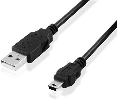 30cm 2.0 USB Kabel, USB A-Stecker auf Mini USB B-Stecker, High Speed, Schwarz