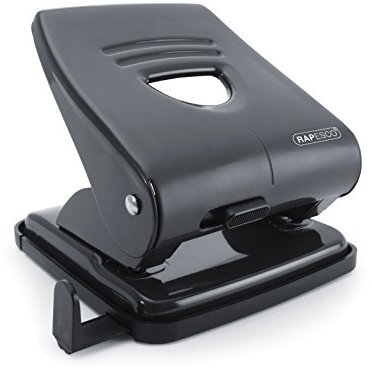 Rapesco PF827AB1 827 2-Hole Metal Punch, 30 Sheet Capacity, Black