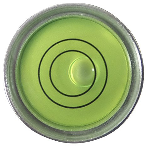 Niveau à Bulle d’Air Circulaire Rond Bulls Eye Métallique (Liquide Vert) - Circulaire Niveau de Surface Outil Horloge Passion Caravane