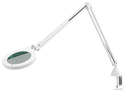 Magnifying Lamp S - Clip On Magnifier Lamp for Nail Salons, Tattoo Artists, Reading & Detailed Work - Dimmable Mag