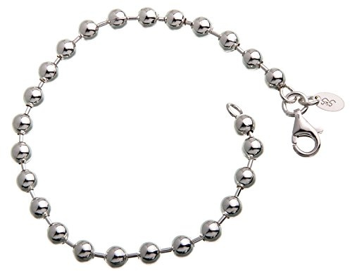 5mm Kugelkette Armband 925 Silber, Länge 16-25cm …