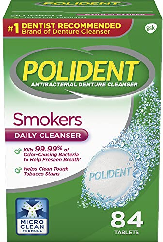 Polident Smokers Denture Cleanser Tablets - 84 Count
