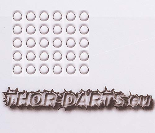 Silberfarbene Metallstiel-Federringe Wellenfederringe für Darts, 30 (10 Sets)