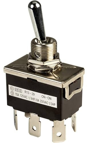 SCI R13-29B Interrupteur à bascule 250 V/AC 10 A 2 x On/On Verrouillage