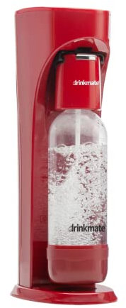 Drinkmate OmniFizz Sparkling Water and Soda Maker, Carbonates Any Drink Not Just Water, Fizzy Drink Maker, Water Carbonator, Sparkling Water Machine, CO2 Cylinder Not Included, Royal Red